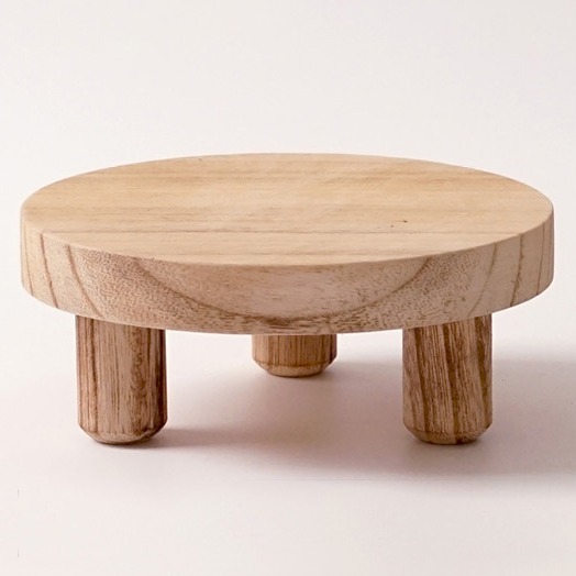 morningscent 인테리어 장식 간편한 소품 전시 원형 스툴 원목 화분 받침대, 혼합색상, 1개 10,900원