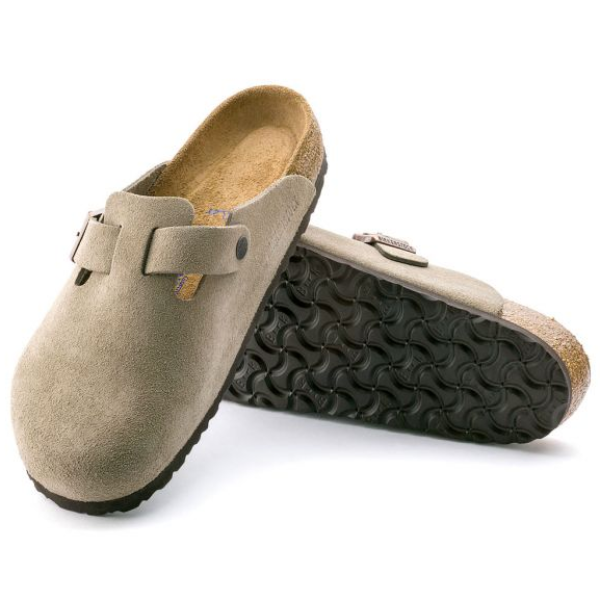 Womens Birkenstock, Boston Soft Fooed Clog - Narrow Fit Taupe 403,600원