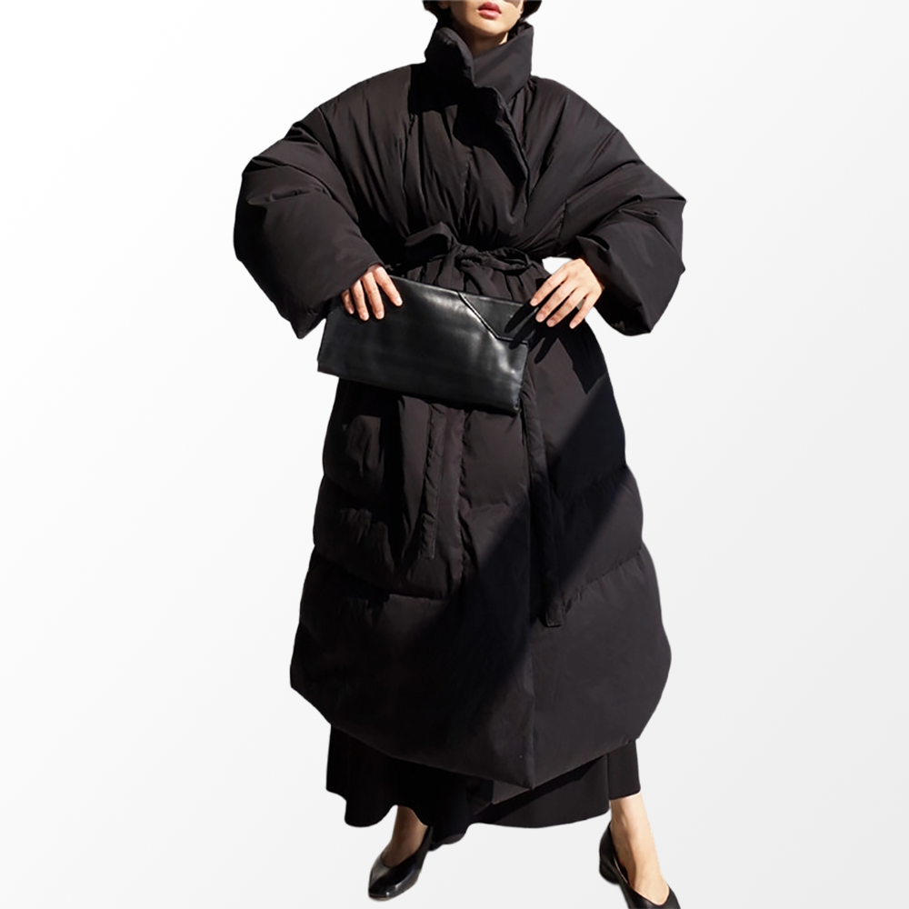 퀸앤조이 포근의 계절 로시앤 하이넥 벨티드 롱패딩 116,800원