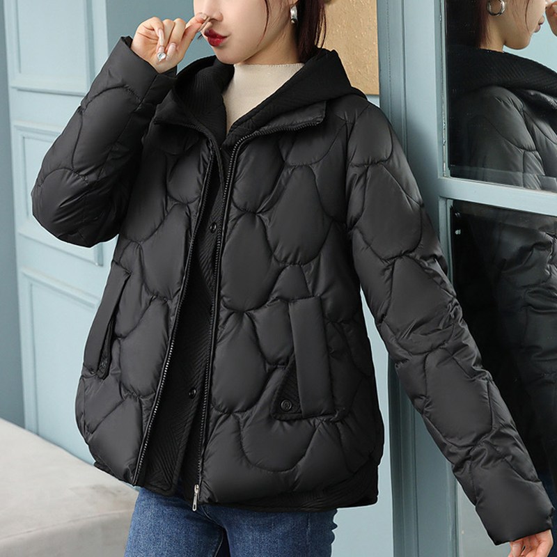 여성용 겨울 신상 후드 패딩 점퍼 두꺼운 보온 웰론 숏패딩 아우터 빅사이즈 따뜻한 데일리 캐주얼 자켓 코디 25,000원