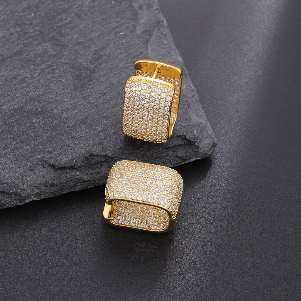 Ramlove 18k 골드 귀걸이 다이아몬드 귀걸이 GRA 큐빅 인증 인공 다이아몬드 귀걸이 안개꽃 호피 귀걸이 고급 핸드메이드 도금 CLX019 67,000원