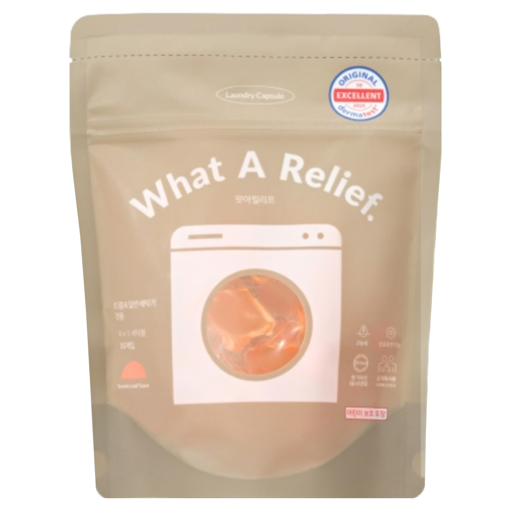 왓아릴리프 고농축 캡슐 세탁 세제 토마토리프센트, 1개, 30개입 19,500원