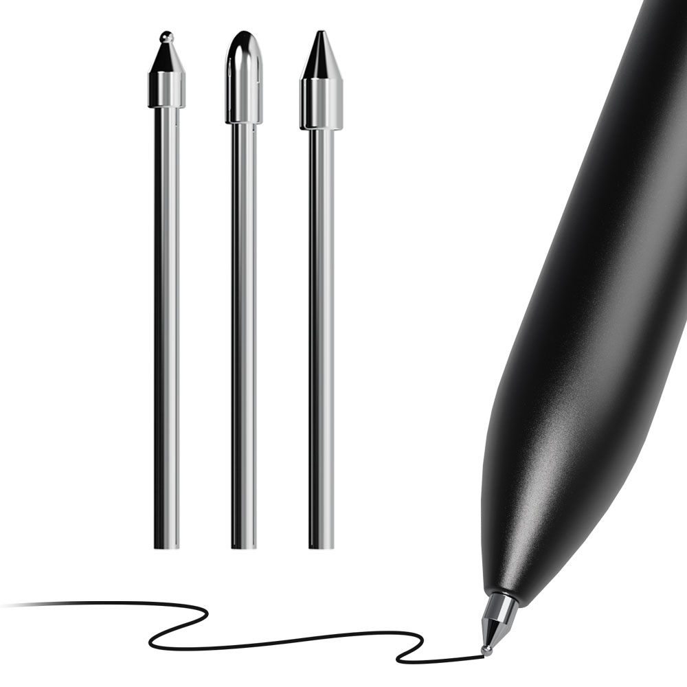 누아트 갤럭시탭 S펜 호환 교체형 메탈 볼펜 샤프 만년필형 펜촉 3p, 현재가 5,900원