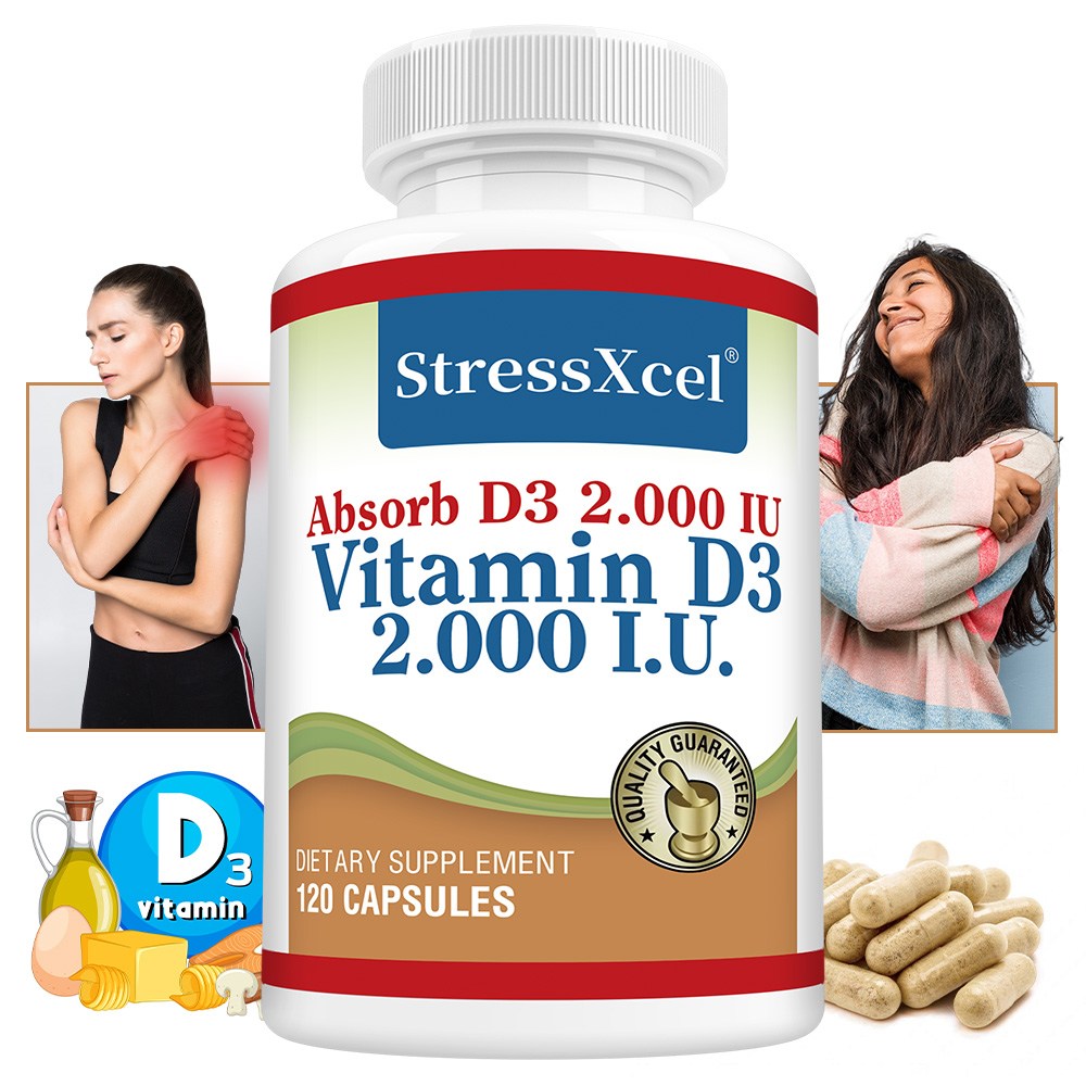 비타민 D3 2000 IU 보충제 - 칼슘 흡수 촉진, 강한 뼈 지원, 면역 체계 지원 54,340원