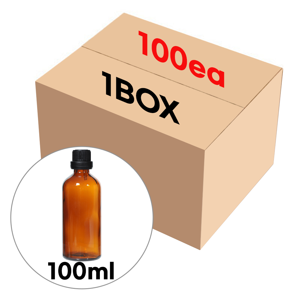 향수용기 드롭공병 브라운 블랙 뚜껑 잠금캡 100ml (1BOX 100개), 100개 57,000원