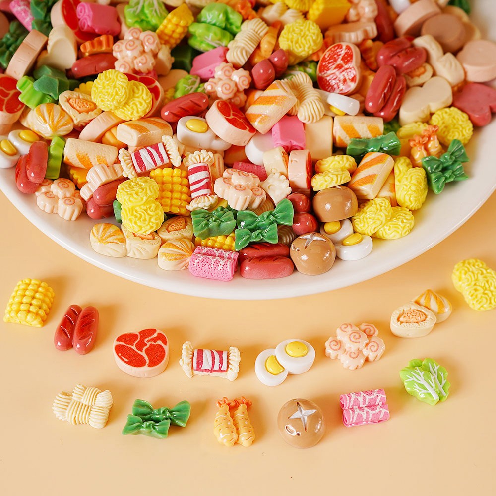 음식 파츠 50개 채소 샤브샤브 만들기 레진 공예 데코덴 diy 재료 미니어처 슬라임 도매 가지 버섯 고기 4,400원