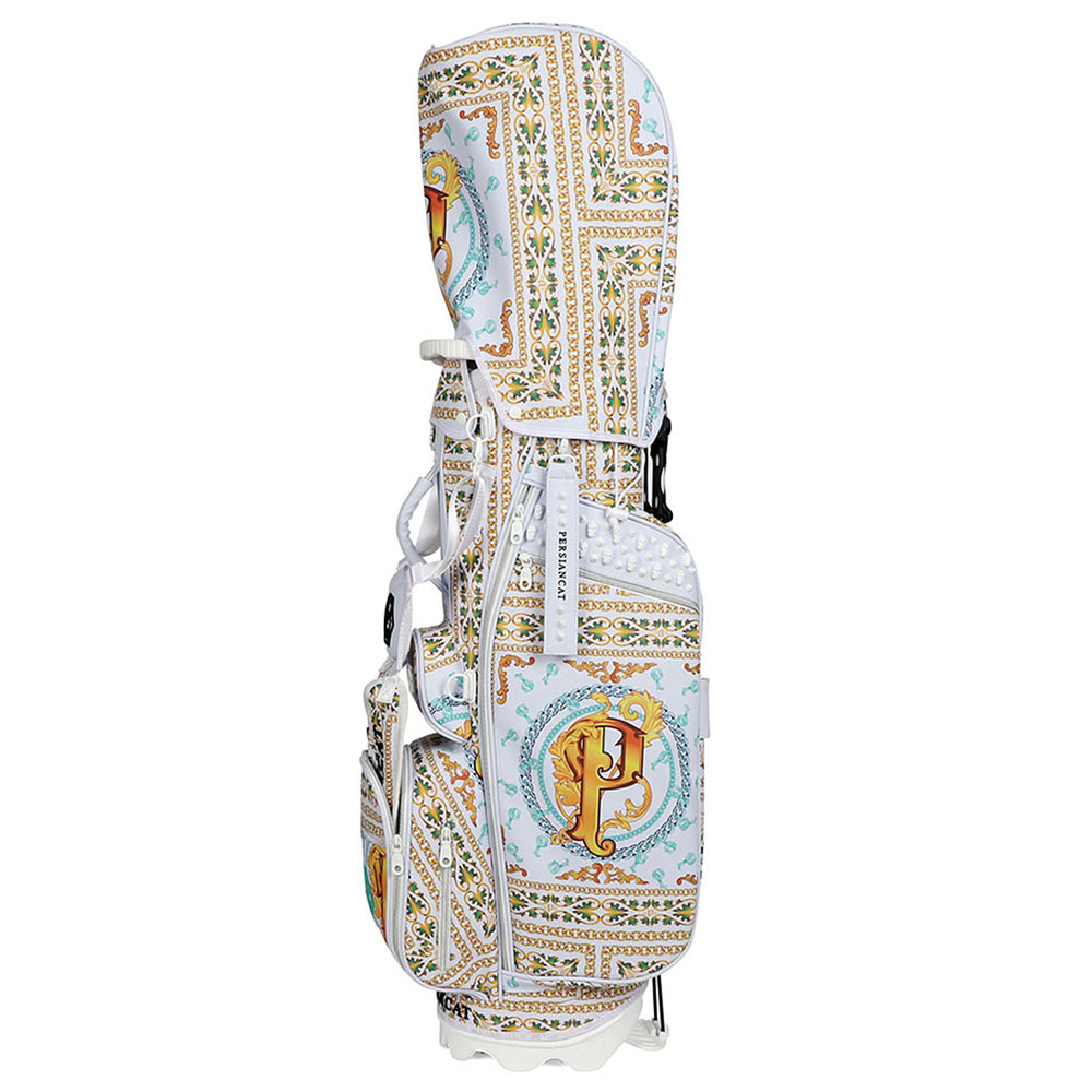 [페르시안캣 공식몰] PER 026 르네상스 스탠드백 골프백 캐디백 화이트 (투명후드커버포함), 단일상품 720,000원