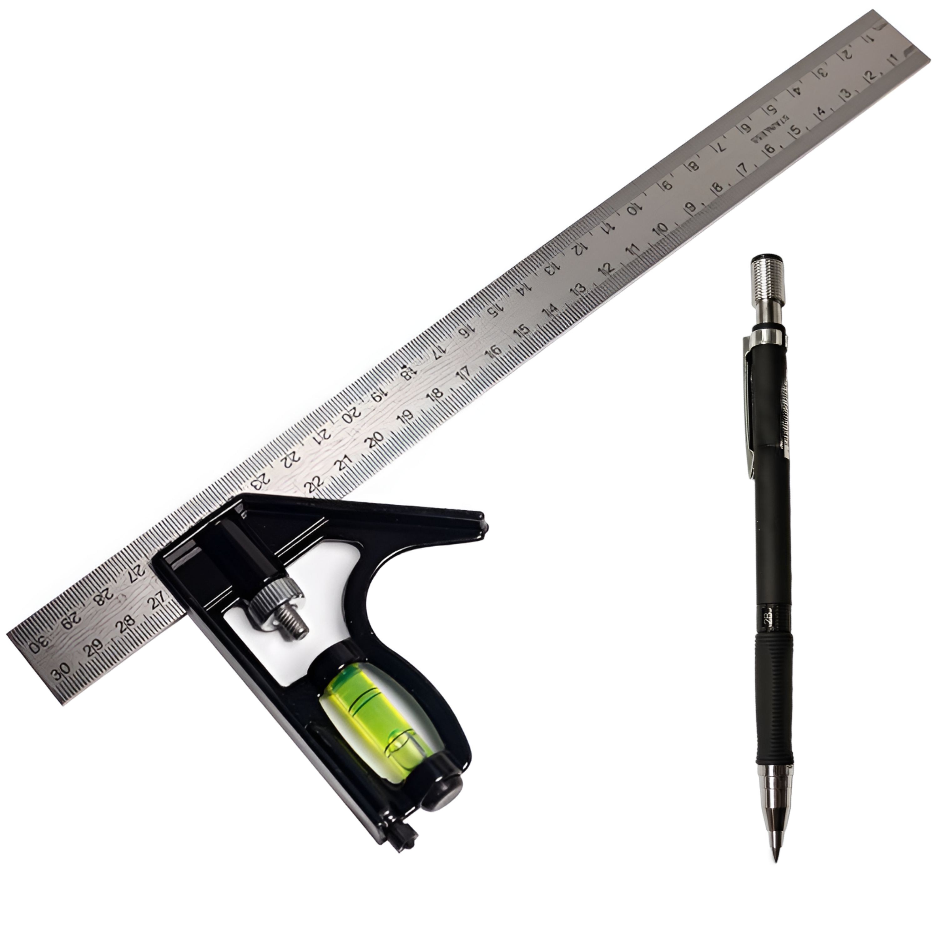 툴레보 수평이동자 철자 각도자 목공자 측정자 300mm + 2mm 홀더팬 8,790원