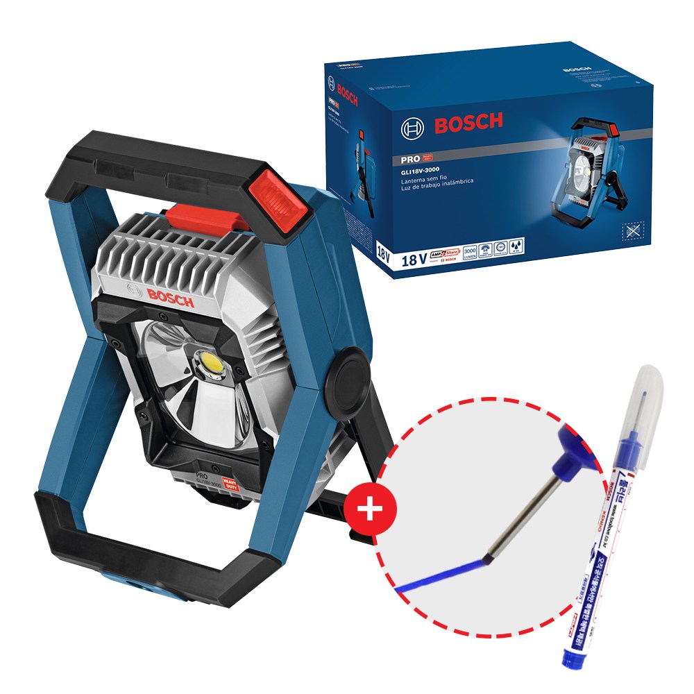 보쉬 충전 랜턴 GLI 18V-3000 램프 LED 작업등 후레쉬 베어툴 본체만 148,120원