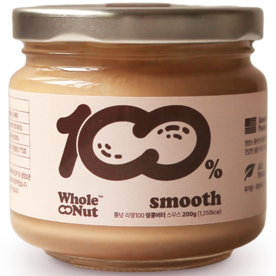 홀넛 리얼100 땅콩버터 스무스, 200g, 1개 10,400원