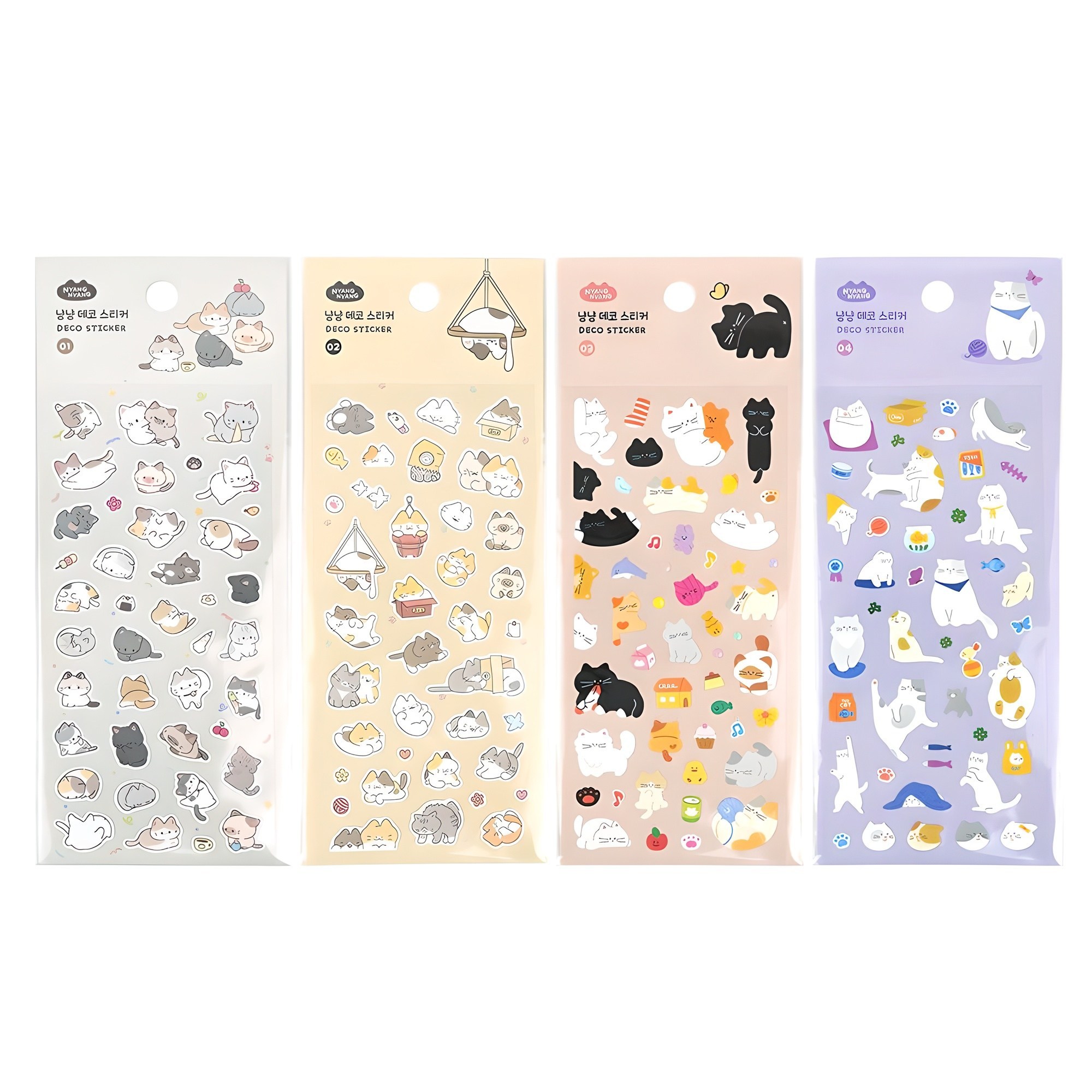 핑크풋 1500 냥냥 데코 스티커 4종 세트 18,100원