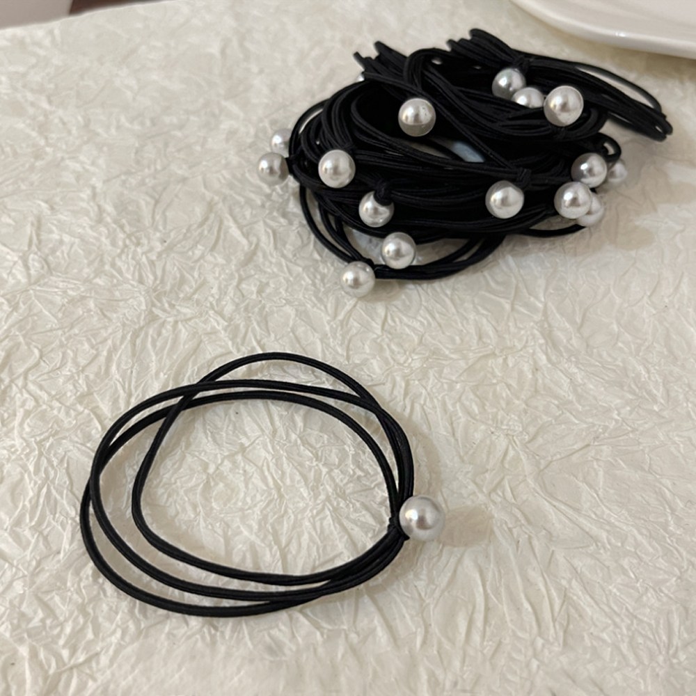 미다미 [30P지퍼백세트] 고탄력 심플 펄진주 3줄 머리끈 고무줄 9,900원