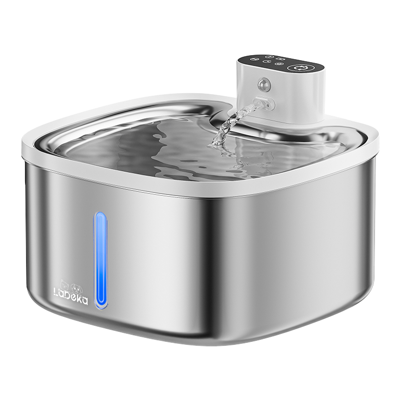 LABEKA 무선 고양이정수기 3.5리터 스테인리스 스틸 재질 모션 센서 및 저소음 펌프 탑재 3가지 작동 모드, 1세트, 하얀색, CP0040-2 48,000원