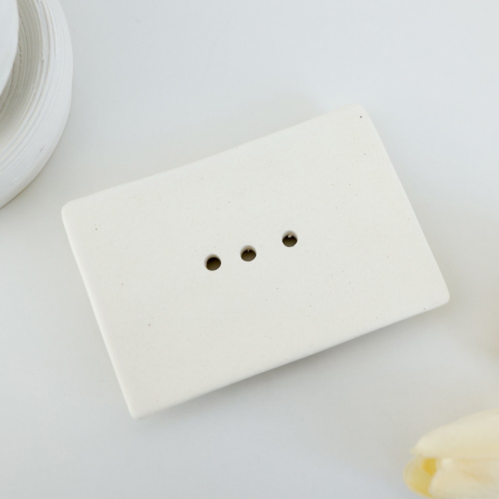 케이트가든 호텔 비누 받침 세라믹 도자기, 1개, 아이보리 8,700원