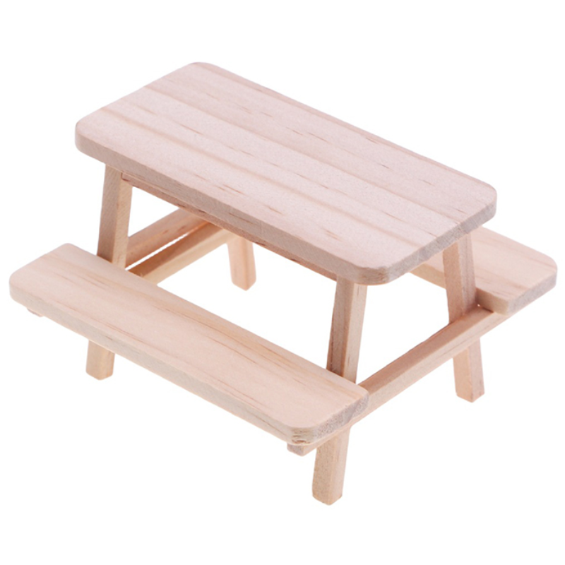 패밀리트리 미니어쳐 야외 테이블벤치 소품, 원목 9,500원