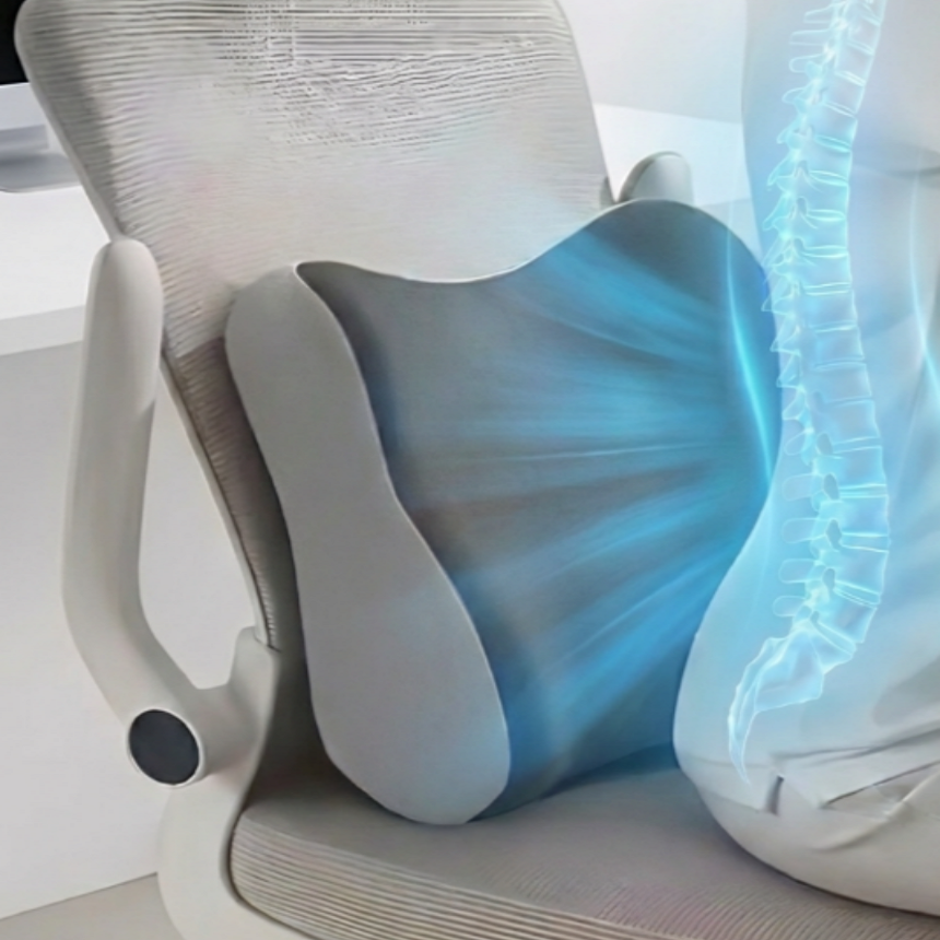 아크배라 허리쿠션 의자 등받이 요추쿠션 사무실 차량용 허리받침, 차콜그레이 10,000원