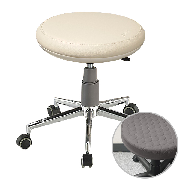 원형보조의자 피부미용스툴 병원진찰의자 ST305 방석커버포함, 1개, 아이보리 + 방석커버로얄(개별배송) 87,800원