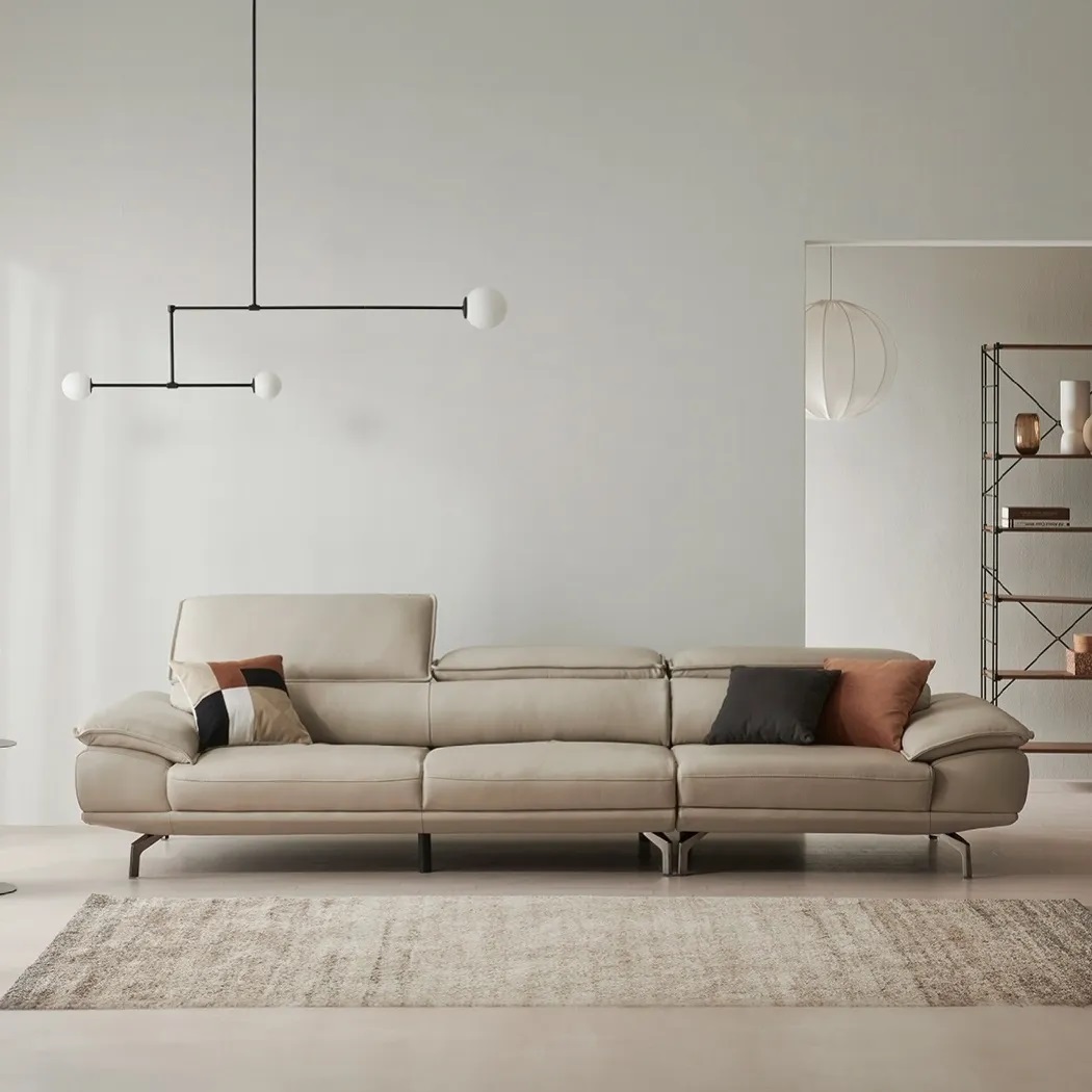 한샘 아르떼 천연가죽 4인용 소파 3인 좌 방문설치, 페더화이트 1,459,000원