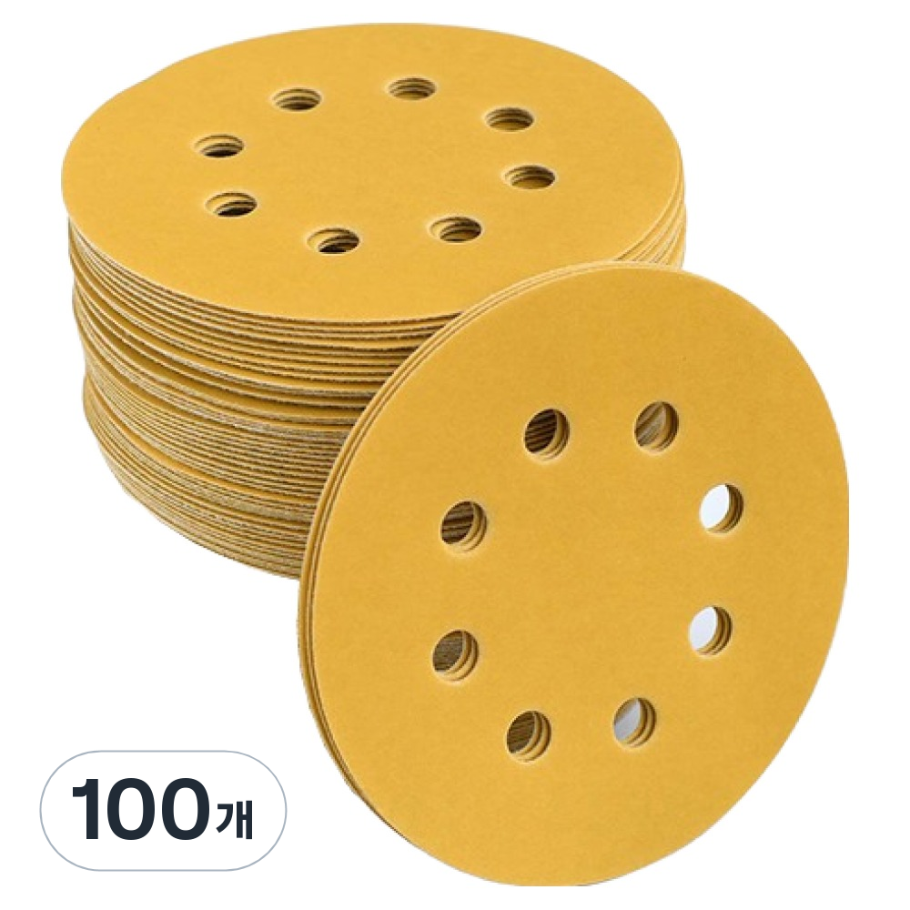 OON 8홀 원형 180방 샌딩 페이퍼 골드 125mm 19,800원