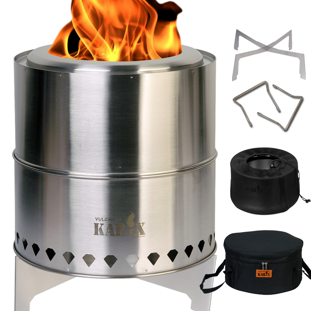 벌컨 34 패밀리 사이즈 불멍 화로대 로켓 우드 스토브 이중 이차 3차 연소 캠핑 139,000원