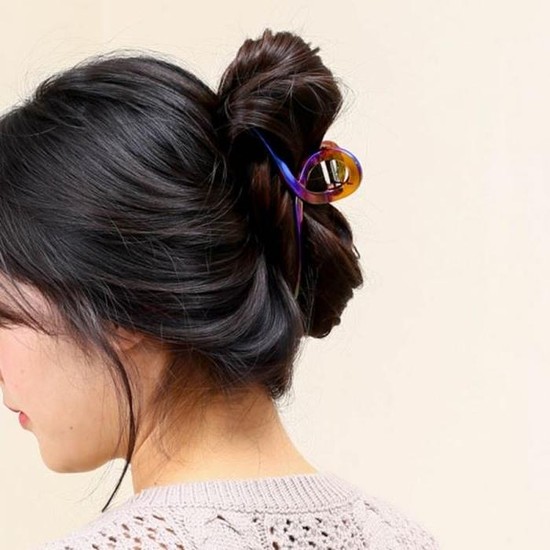 무지개 올림머리 오로라 엔젤슈슈 집게핀 브라운 11,170원