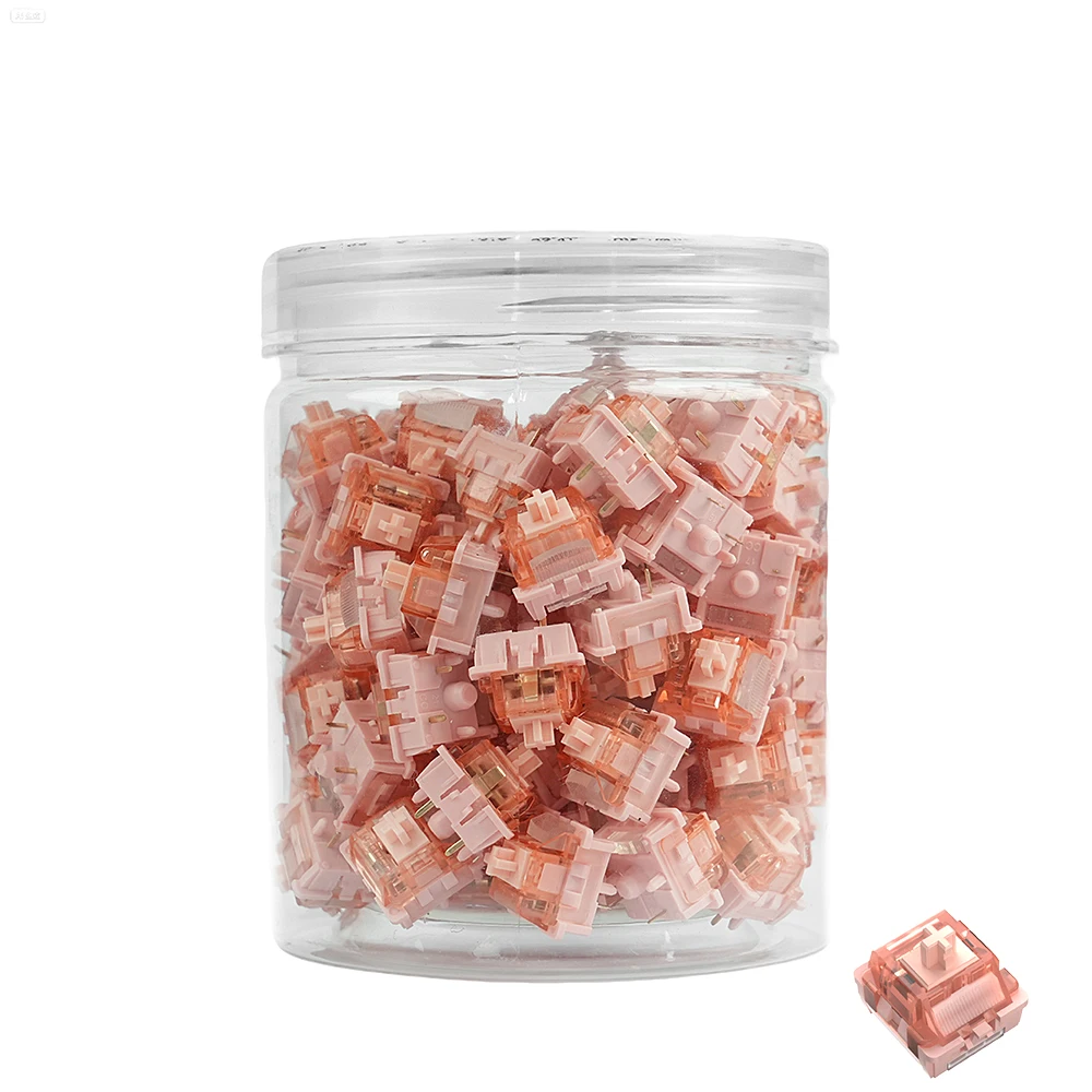 LEOBOG 저소음솜사탕축 100개 패키지 무음 스위치 기계식 교체축 선형 5핀 리니어 공장윤활 33,700원