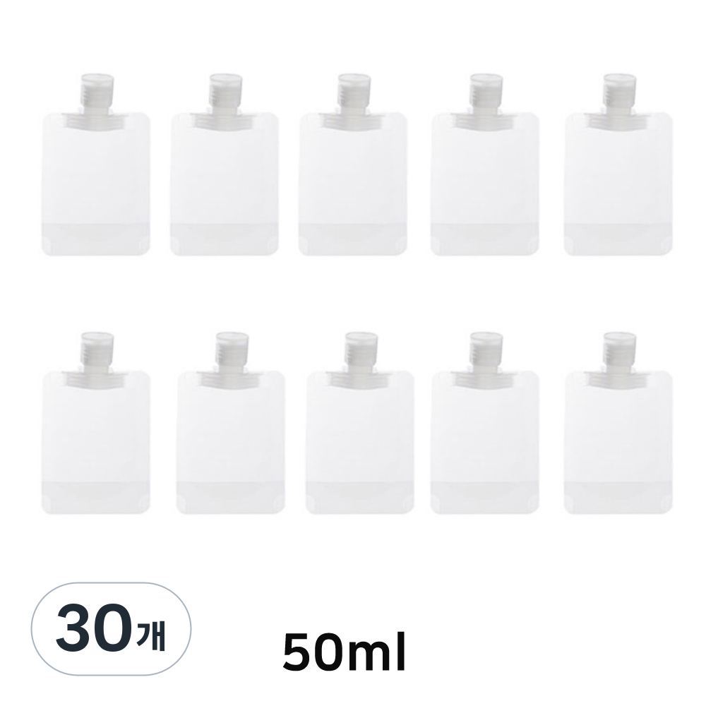 가장 가볍고 위생적인  파우치형 휴대용 화장품 샴푸 용기 공병 50ml 17,170원