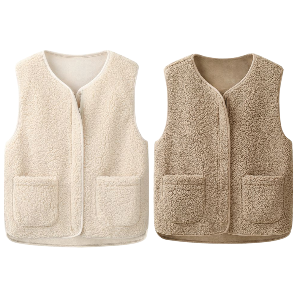 르마틴홈 여성 모던 뽀글이 조끼 가벼운 양털 경량 2종 세트 41,700원