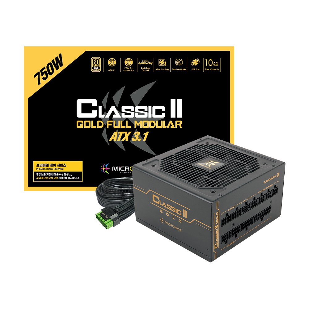 마이크로닉스 Classic II 750W 80PLUS골드 풀모듈러 ATX3.1 121,500원