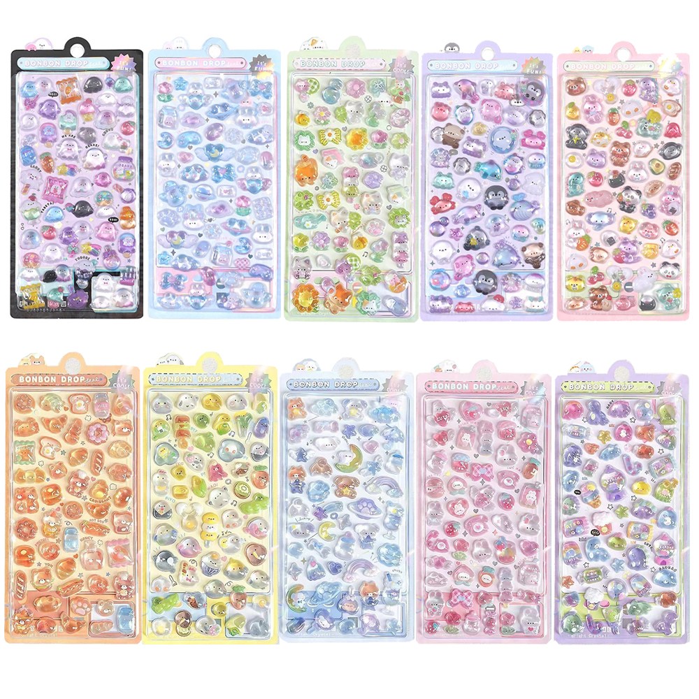 올리브파티 3D 입체 DIY 다꾸 폰꾸 스티커 5종 세트, 1세트, 10종_A+B 8,800원