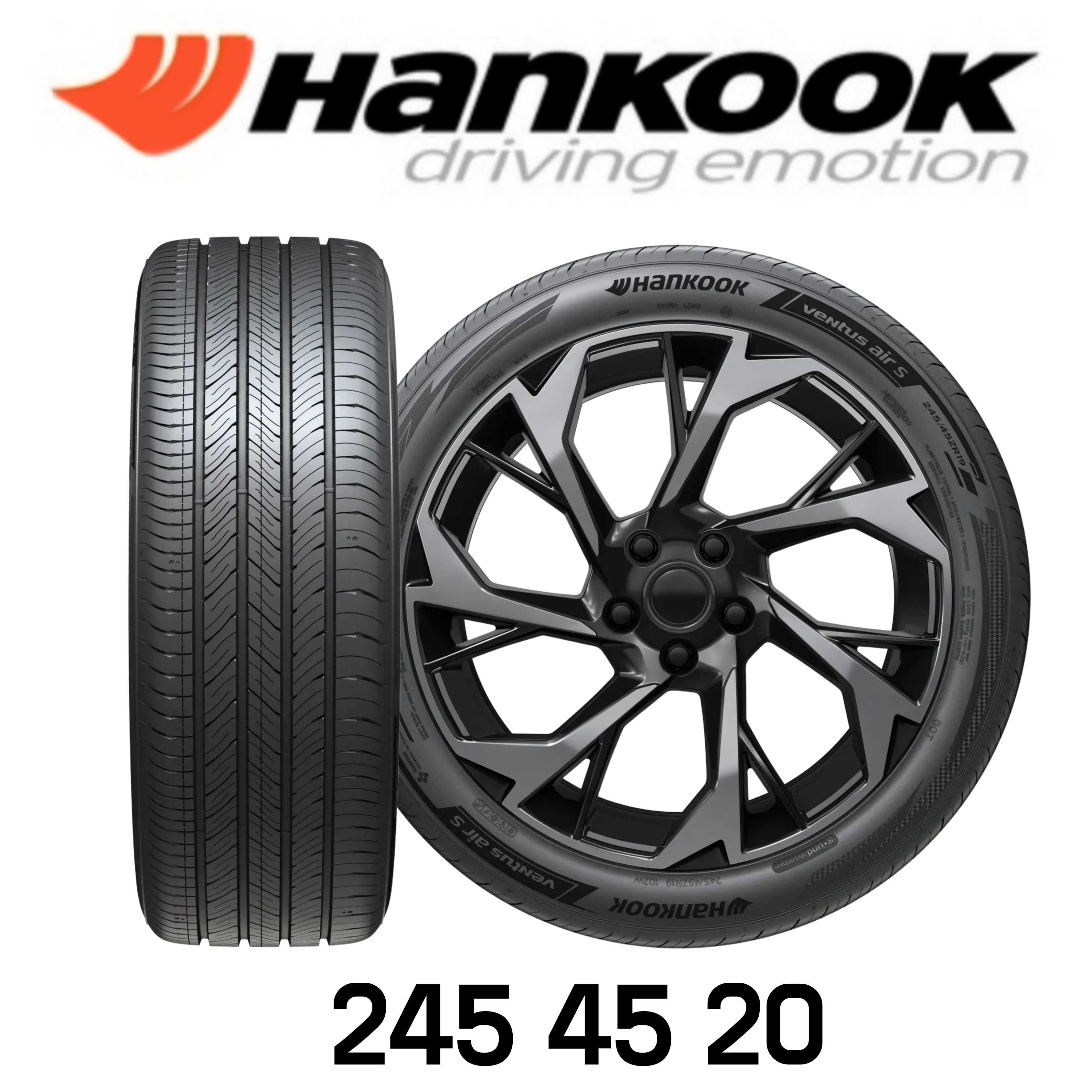 한국타이어245 45 20 벤투스air S 2454520 H472 벤투스 에어S 기아K8 BMW X3 X4 iX3 7시리즈 포르쉐 타이칸, 장착 미포함, 1개 254,500원