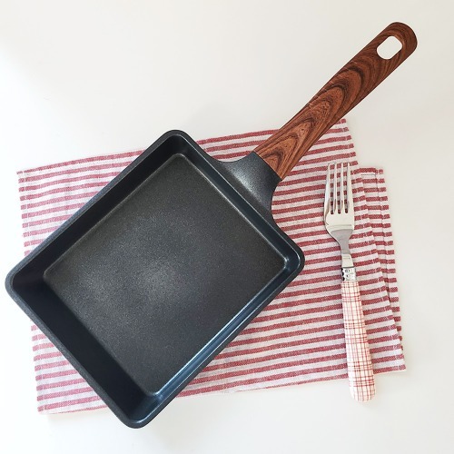 쿠킨 블랙 우드 사각 후라이팬 6880/ 계란말이 햄 토스트 구이 판 그리들 20,800원