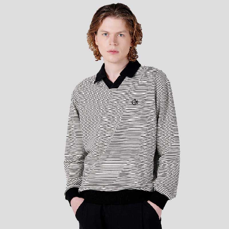 [커스텀어스] 카라배색 스트라이프 남자 긴팔 카라티셔츠 CXS25FKKT917 IVY 71,100원