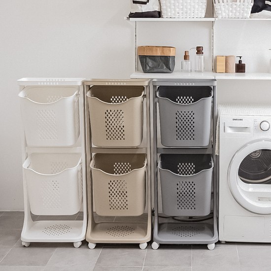 아임홈리빙 LINE 스탠다드 통기성 좋은 대용량 2단 빨래바구니 33,070원