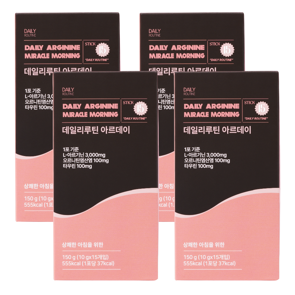 데일리루틴 아르기닌3000 시너지 비타민 콤부차 분말 스틱 약사설계, 600g, 4박스 65,860원