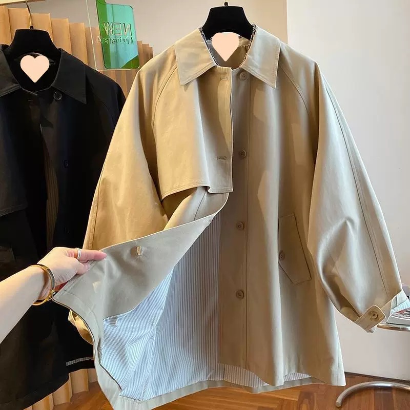 휠렉스 여성 트렌치 숏자켓 케이프 자켓 루즈핏 봄 간절기 아우터 JT409 42,000원