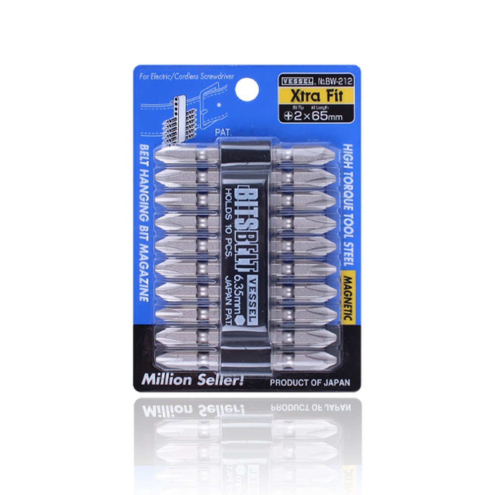 베셀 드라이버 비트세트 65mm 10EA BW-212 비트홀더 드릴비트 토션 육각 전동, 10개 17,500원