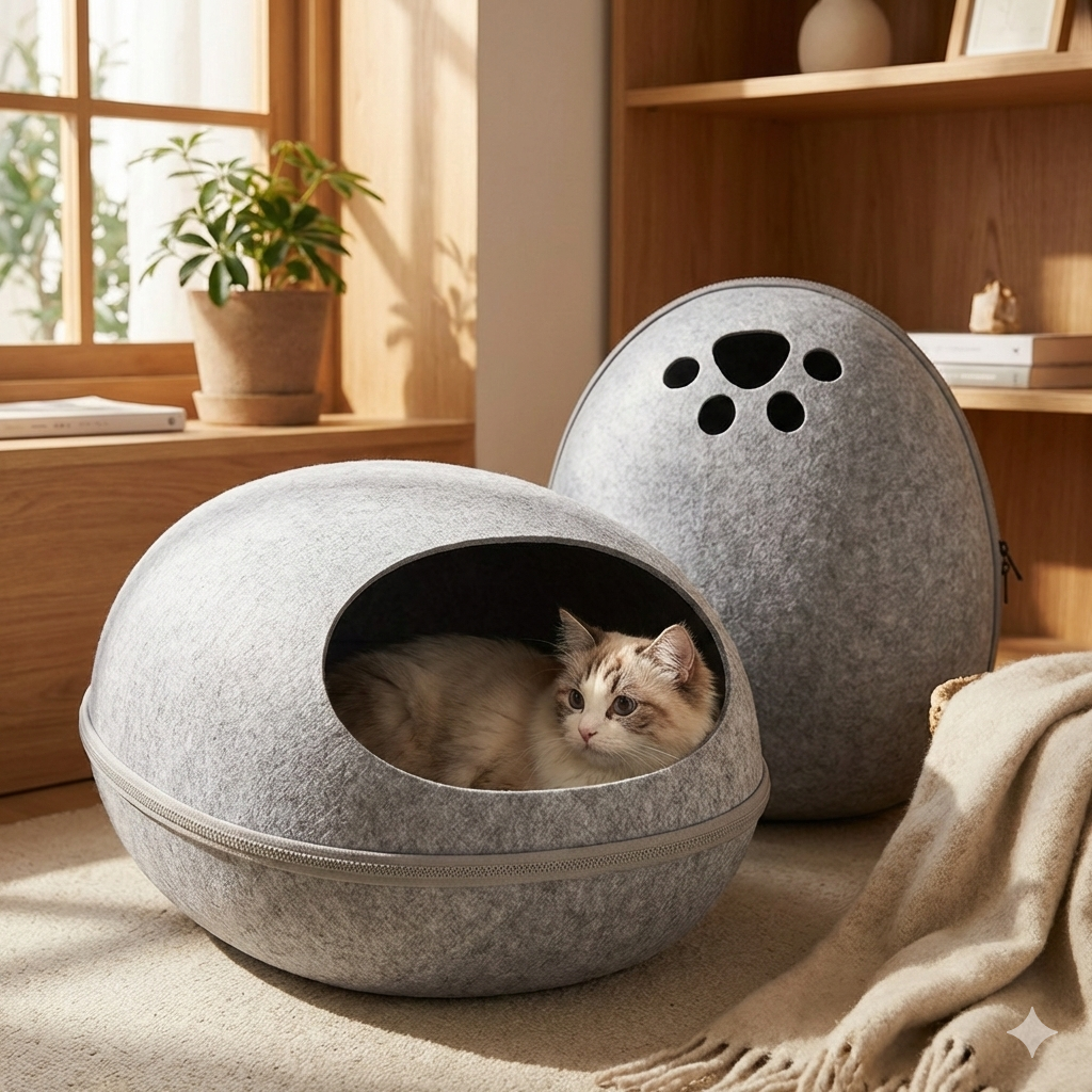 동글동글 고양이 숨숨집, 1개, 그레이 15,900원