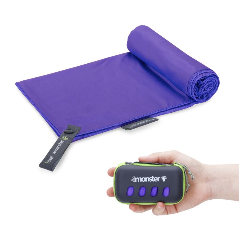 4몬스터 다용도 스포츠타월 + 케이스 세트 80 x 40 cm, 퍼플, 1세트 14,440원
