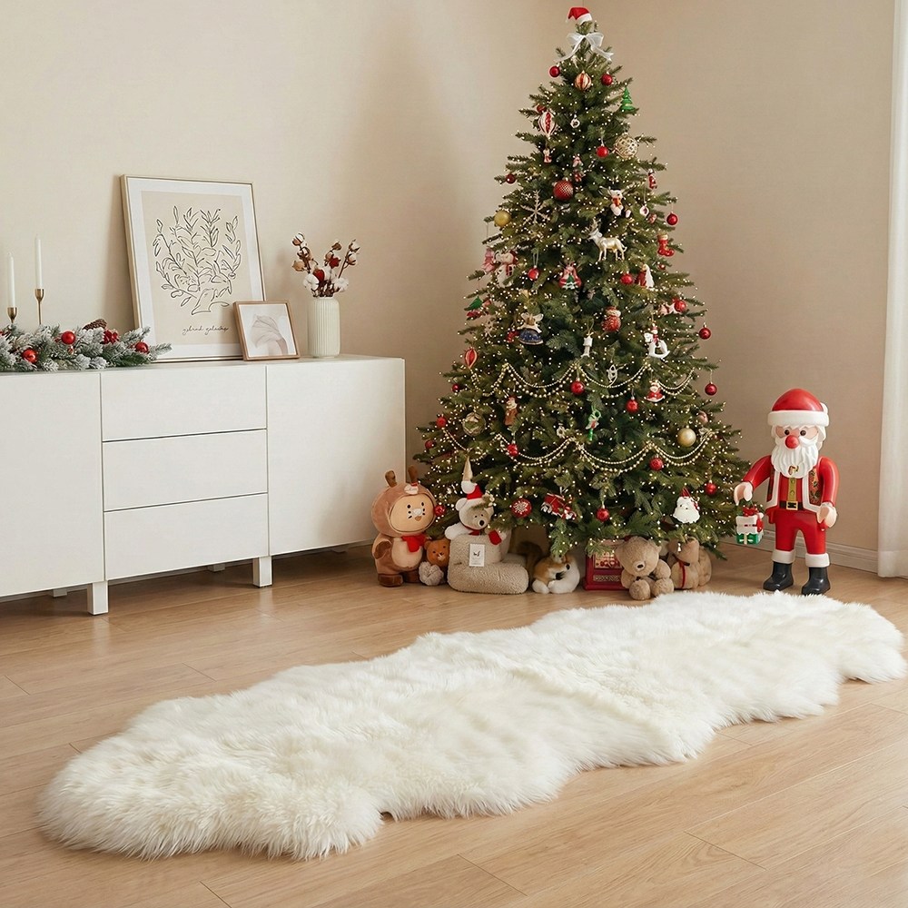 쁘띠끄 양모러그 천연 양털 카페트 (양모러그+빗 구성) 87,780원