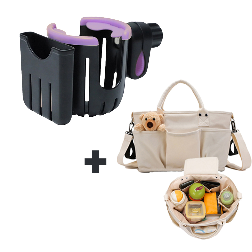 루본 2in1 유모차 컵홀더 휴대폰 거치대 폰홀더 웨건 유모차걸이 가방 세트 17,900원