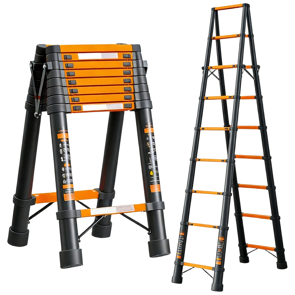 JZCHENG 흔들림 제로! 탄소강 A형 사다리 두꺼운 파이프로 높은 하중 지지력 접이식 가볍고 휴대하기 편리한 가정용 안전 사다리, 1개 93,700원