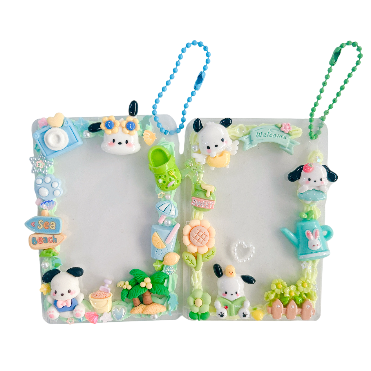 (포챠코 테마) 2개 탑로더 꾸미기 세트 포토카드 키링 만들기 DIY 데코덴 파츠 취미 미술 14,500원