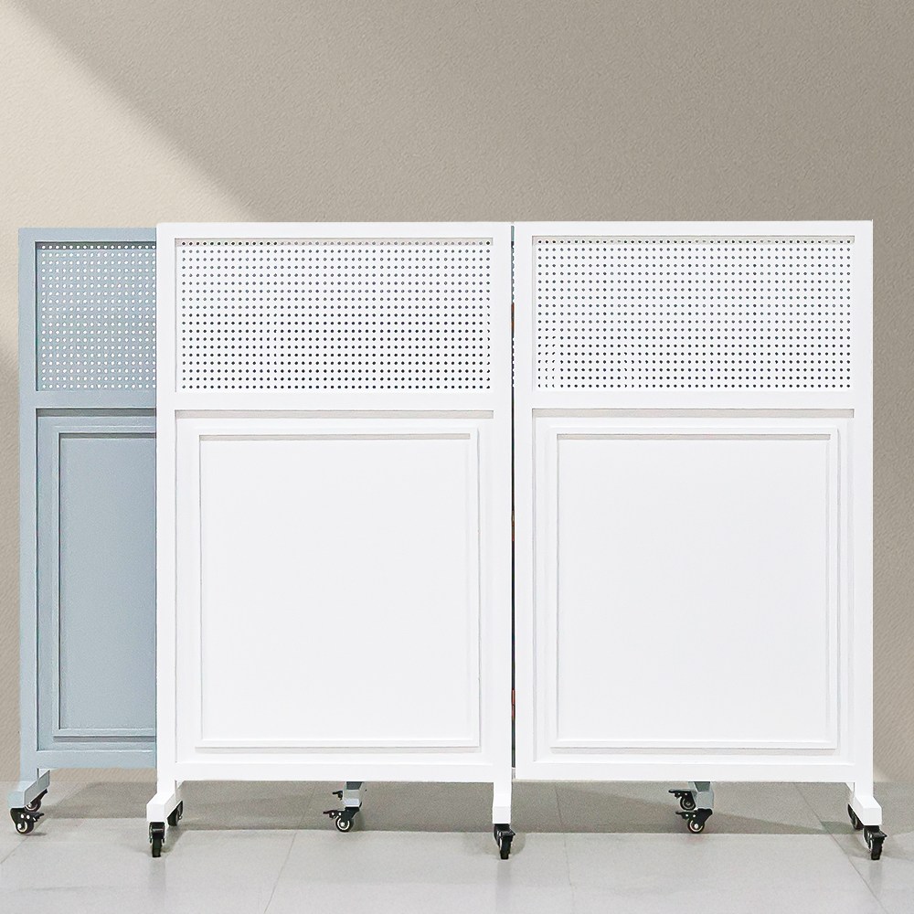 디모토 린도 이동형 2단 파티션 (1600) 가벽 바퀴 파티션 사무실 가림막 원목 이동식 칸막이, 화이트 2단 800 800 224,900원