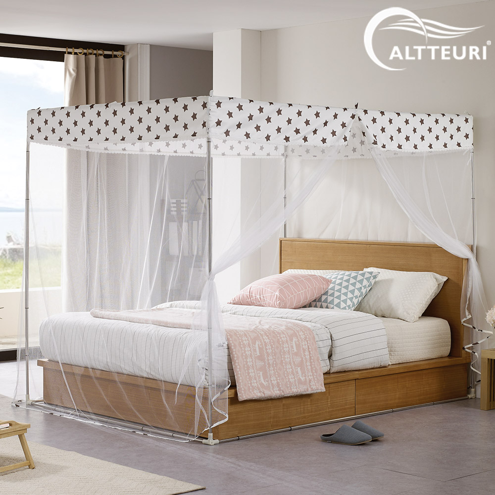 알뜨리 지퍼식 사각 모기장세트 스텐봉포함 블랙스타 69,900원