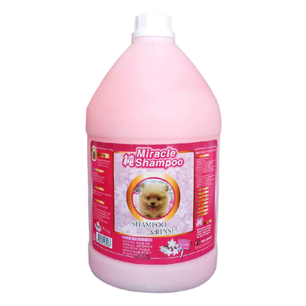 미라클 순 대용량 업소용 강아지 샴푸린스 겸용 자견용 - 4L 32,000원