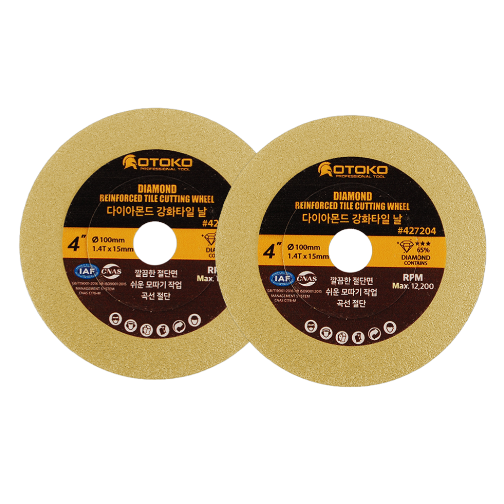 유리 타일 세라믹 대리석 OTOKO 다이아몬드 강화타일날 4인치 14,630원