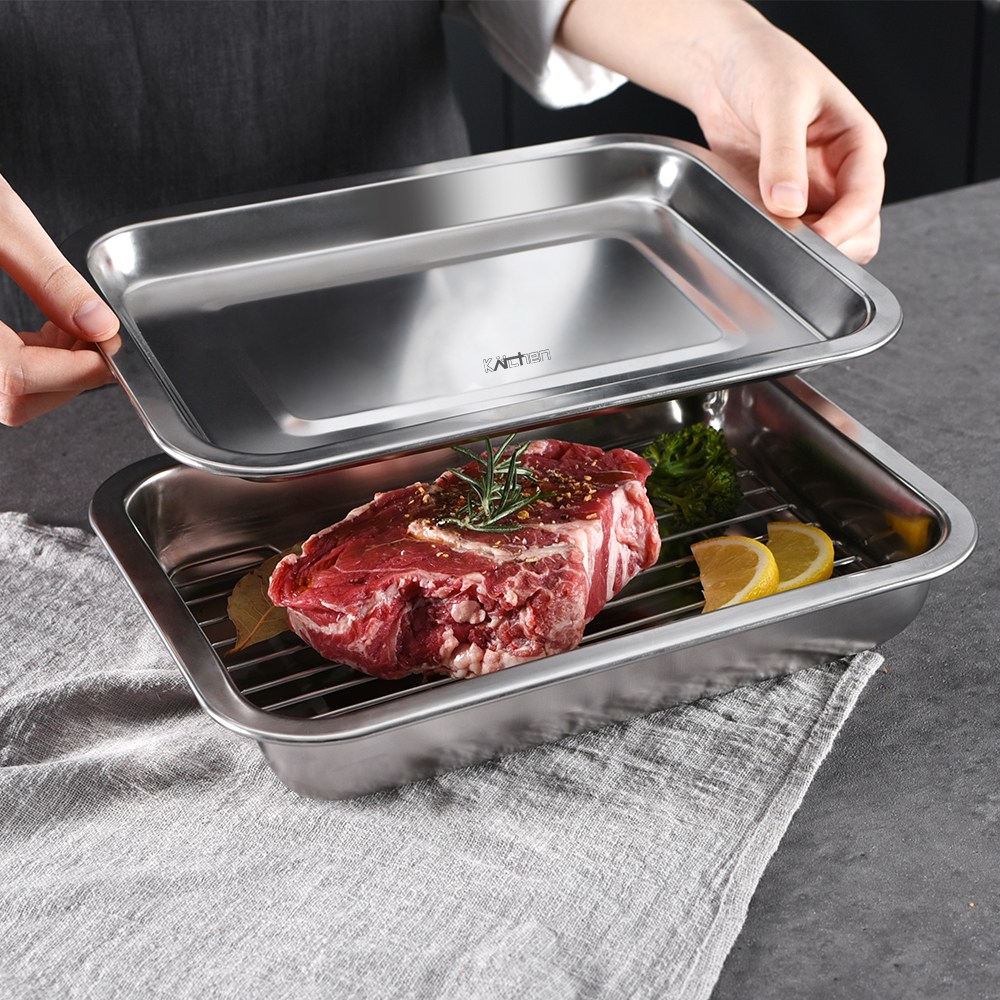 키친아트 연마제 없는 스텐 사각트레이 2종 25,080원