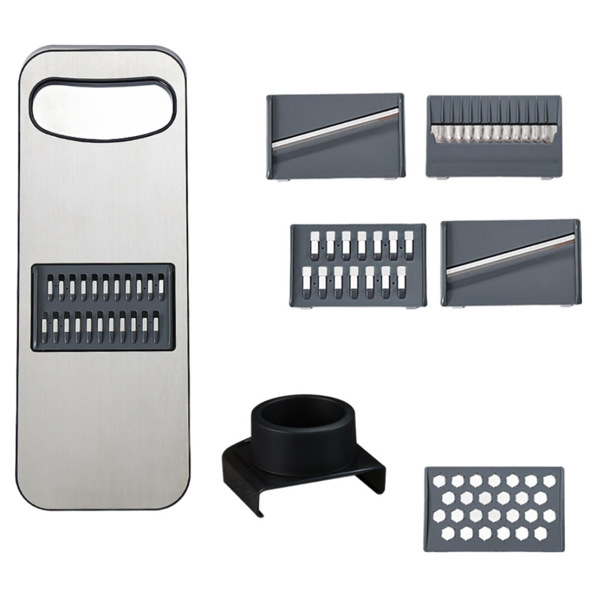 [6종 교체날] 스테인리스 다용도 채칼 세트 감자 당근 채소 슬라이서, 주방 필수 도구 + 선물 추천, 스테인리스, 1개, 현재가 15,860원