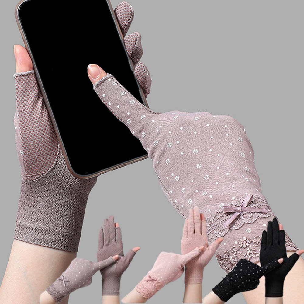 엄지 검지 자외선 차단, 여름, 봄, 메쉬, 운전, 등산, 반장갑 ,손가락 오픈장갑, 스마트폰 터치, 1개, 핑크 11,800원
